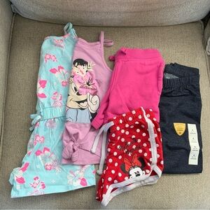 Size 6 Clothing Lot Girls Minnie Mouse Shorts Romper Legging Tank Top Disney